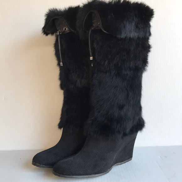 cole haan fur boots